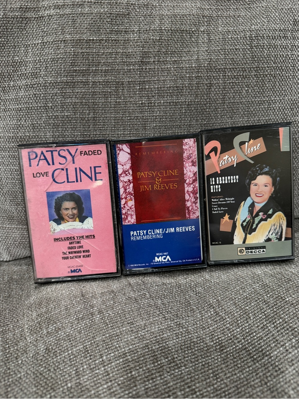 Vintage Patsy Cline Cassette Tape Lot of 3 MCA Decca Country Music